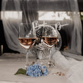 Load image into Gallery viewer, Bride and Groom Drink Toppers on Wine Glasses celebrating Wedding Party