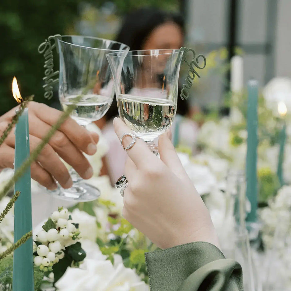 Custom Wine Glass marker wedding seating